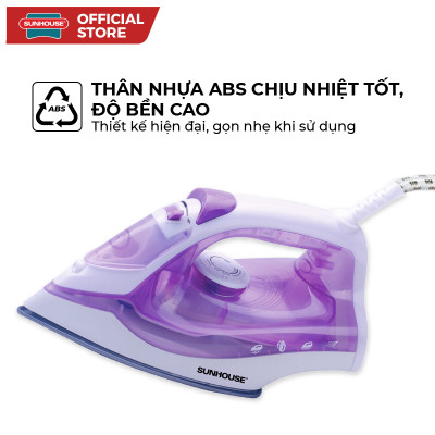 Bàn Ủi Hơi Nước Sunhouse SHD2063P (1600W) – Hàng Chính Hãng KM