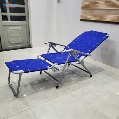Ghế Bố Có Gác Chân Thép Tín Thành Phát Chắc chắn, bền bỉ, gấp gọn tiện lợi, thoáng khí, dễ sử dụng