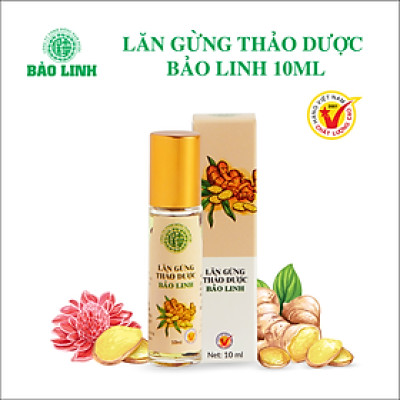 [Combo 3 Chai] Dầu Lăn Gừng Thảo Dược Bảo Linh 10ml - Xoa bóp, massage giảm đau đầu, nhức mỏi, thư giãn, lưu thông khí huyết