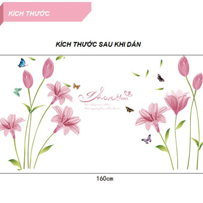 Decal Hoa anh thảo AmyShop DH07897 ( 85 x 160 cm )