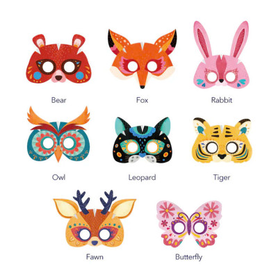 Đồ Chơi Gấp Giấy Thủ Công Mideer Paper Masks – Mặt Nạ Động Vật