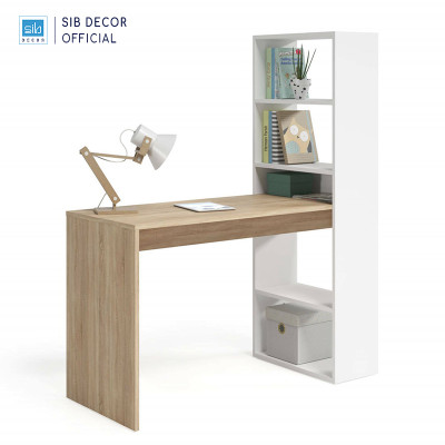 Bàn Làm Việc Kết Hợp Kệ Sách Nhiều Tầng, Gỗ Chống Ẩm Thương Hiệu SIB Decor BLV101