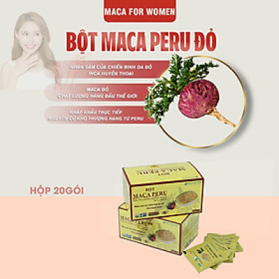 Hộp Sâm Bột Maca Peru  Đỏ - Lepidium Meyenii 