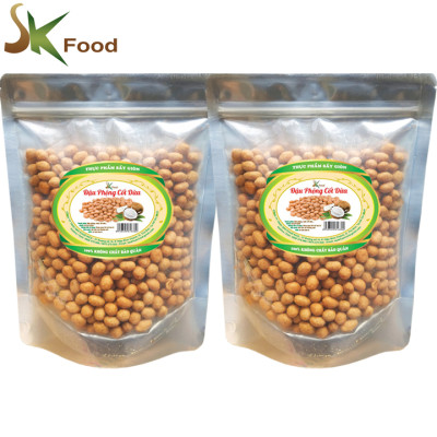1KG ĐẬU PHỘNG DA CÁ CỐT DỪA THƯƠNG HIỆU SK FOOD (2 BỊCH ZIP)