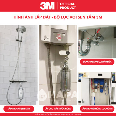 Bộ Lọc Nước Vòi Sen Tắm Nóng Lạnh 3M SFKC01-CN1 | 3M HSF-IS Tự Lắp Đặt Dễ Dàng - Hàng Chính Hãng 3M