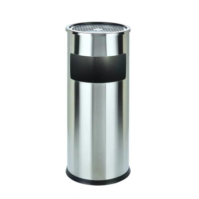 Thùng Rác Inox Gạt Tàn Thuốc - Ø250 X 610H