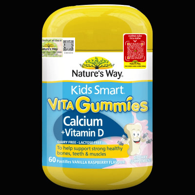Canxi + Vitamin D cho trẻ 2-11 tuổi Gummies Calcium Vitamin D Nature