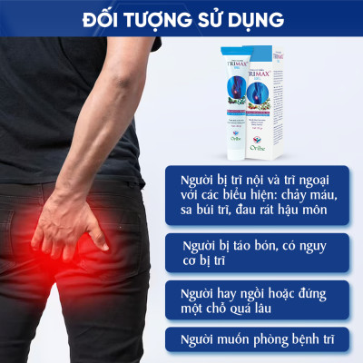 Combo co búi trĩ Trimax (1 viên uống và 1 gel) giảm đau rát săn se búi trĩ ngừa trĩ tái phát