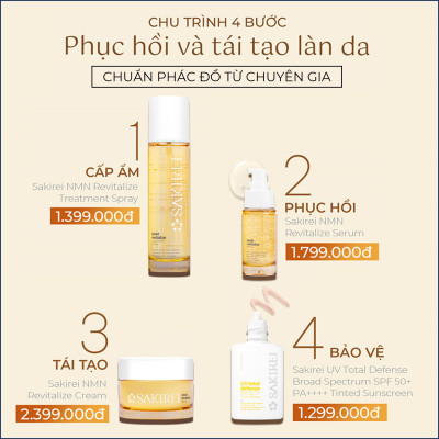[Quà Tặng] Kem dưỡng ẩm, làm sáng mịn và phục hồi da Sakirei NMN Revitalize Cream 5g