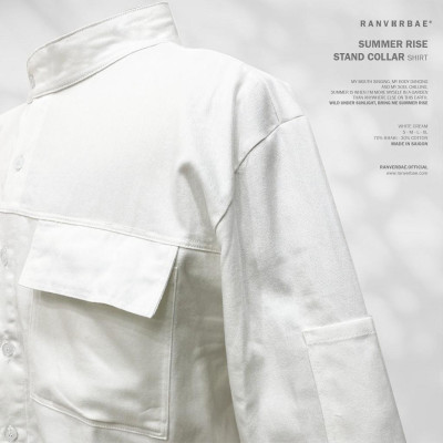 Áo Sơmi RANV RBAE STAND COLLAR Trắng