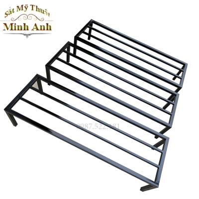Kệ kê chậu cây Dài 70 cm. Rộng10-15- 20-25-cm. Cao 10-15-20-25cm. Hộp thép 16 x16mm. 2 nan phụ ( Hàng Chính Hãng )