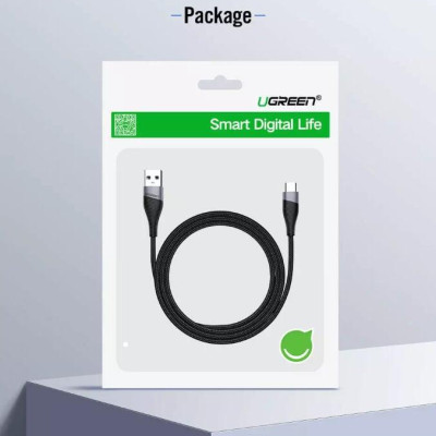 Ugreen UG50872ED017TK 0.5M màu Xám Cáp sạc truyền dữ liệu USB 2.0 sang MICRO USB đầu mạ thiếc - HÀNG CHÍNH HÃNG