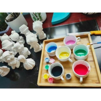 BỘ TÔ TƯỢNG BẰNG THẠCH CAO 10 TƯỢNG KÈM MÀU