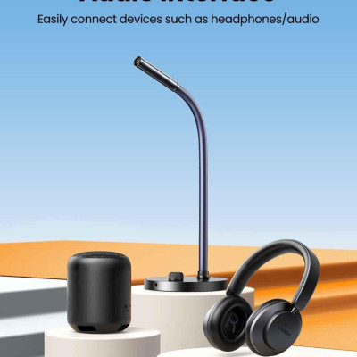 Ugreen UG90416CM564TK Màu Đen Micro để bàn cổng kết nối USB có kèm nút chỉnh tăng , giảm âm lượng - HÀNG CHÍNH HÃNG