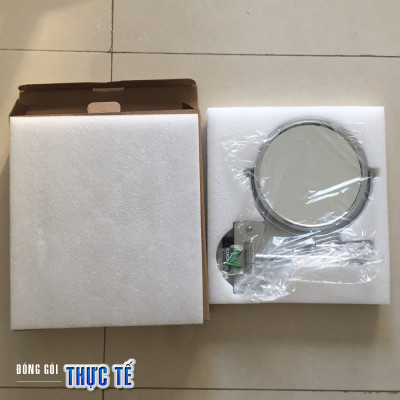 Gương trang điểm phóng đại 3 lần, xoay 360 độ, 2 mặt siêu nét, treo tường phòng tắm, phòng ngủ, Khách sạn, resort, Inox SUS 304, Size 15cm, 18cm, 20cm, Minh House