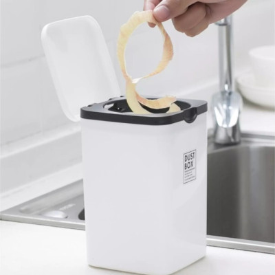 Thùng rác nhựa mini Yamada Dust Box + 01 Bộ chổi & xẻng hót rác Mini Echo Metal - Hàng nội địa Nhật Bản (Giao màu ngẫu nhiên)