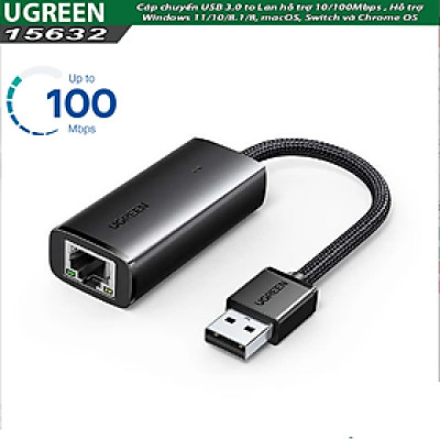 Cáp Chuyển USB qua Lan hỗ trợ 10/100 Mbps Ugreen 15632 - Hàng chính hãng