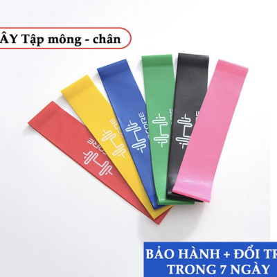 Sét 6 Dây Đàn Hồi Tập Gym Yoga,Tập Mông Đùi,chân tay Dây Kháng Lực, Dây Đàn Hồi Tập Thể Dục - Hàng Chính Hãng