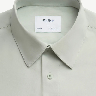 Áo sơ mi tay ngắn . Oversize - RT 10F24SHS037 | ROUTINE CÀ MAU