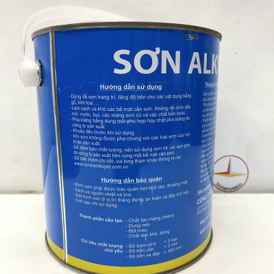 Sơn dầu Bạch Tuyết màu xanh lá mạ 653 3kg