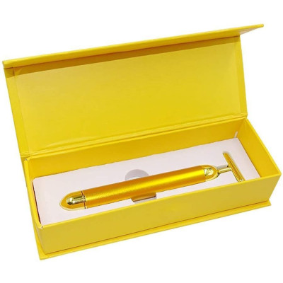 Cây lăn mát xa mặt nâng cơ xi mạ vàng 24K, máy massage mặt giúp giảm nếp nhăn (có hàng sẵn) (Hàng Chính Hãng) B08