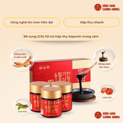 Cao hồng sâm lên men 100gram * 3 lọ Daedong Korea Ginseng 