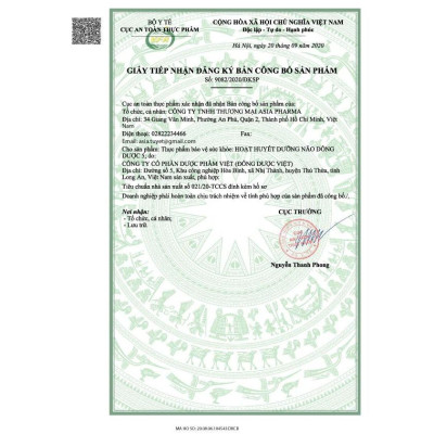 [2 HỘP] Viên uống hoạt huyết dưỡng não Đông Dược 5 Asia Pharma hỗ trợ thiểu năng tuần hoàn não - Hộp 30 viên