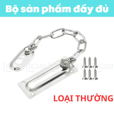 Chốt cửa dây xích, gài cửa chống trộm, khóa gài chặn cửa inox nhà ở, chung cư, phòng ngủ Legaxi