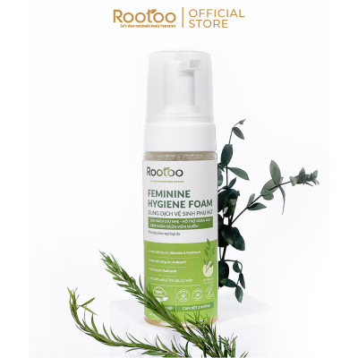 Dung Dịch Vệ Sinh Phụ Nữ Rootoo Thuần Tự Nhiên Hỗ Trợ Giảm Ngứa, Khử Mùi Hôi, Cân Bằng PH, Sạch Dịu Nhẹ 150ml