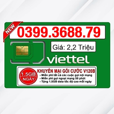 Sim Viettel số đẹp - Hàng chính hãng - 0399.3688.79