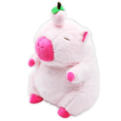 Thú Bông Capybara Đội Trái Đào 30 cm - Nuan Nuan DL24-001