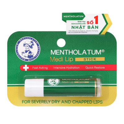 Son dưỡng môi chuyên biệt dành cho môi khô, nứt nẻ Mentholatum Medi Lip Stick 4.3g