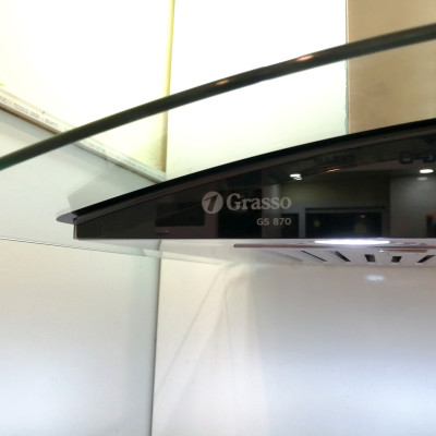 Máy hút mùi kính cong Grasso GS 870 (Made in Malaysia) - Hàng chính hãng
