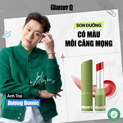 Son dưỡng môi thuần chay có màu GLAMRR Q V​E​G​A​N S​U​P​E​R L​I​P B​A​L​M 4.5g by Gilaa