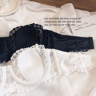 Áo Lót Ren Quả Ngang Đệm Mỏng Chống Tụt Tháo Được Dây Mặc Như Áo Lót Quây hàng cao cấp (AL24)