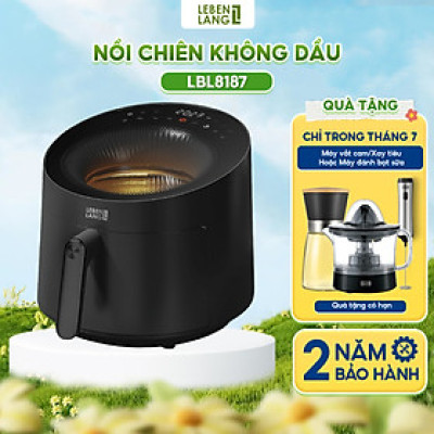 Nồi chiên không dầu Lebenlang LBL8187, 1500W, nồi 5L, mặt kính cường lực, bảo hành 2 năm - hàng chính hãng
