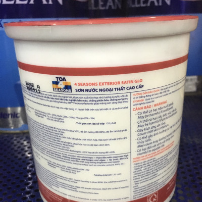 Sơn nước ngoại thất cao cấp Toa 4 Seasons Satin Glo 1kg