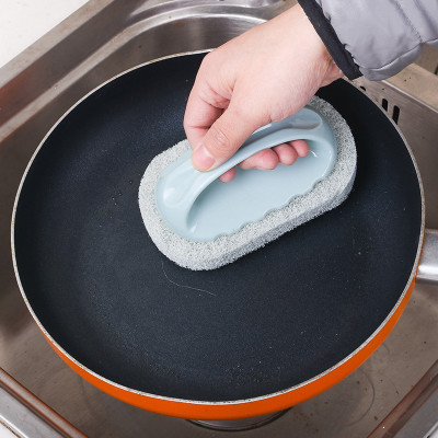 Bàn chải chà bồn rửa chén, lavabo, nhà vệ sinh, nhà bếp dạng xơ mướp không gây trầy xước bề mặt chà, có tay cầm tiện dụng chà siêu sạch