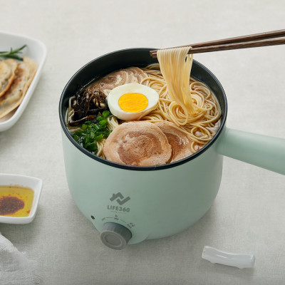 Nồi Điện Đa Năng Chống Dính Cao Cấp LIFE360 Amazing Experience AL-D12L5 (Xanh lục) - Nồi Điện Chống Dính Đa Chức Năng, nấu lẩu, hấp, luộc, xào..., chất liệu cao cấp, an toàn sức khỏe- Hàng chính hãng