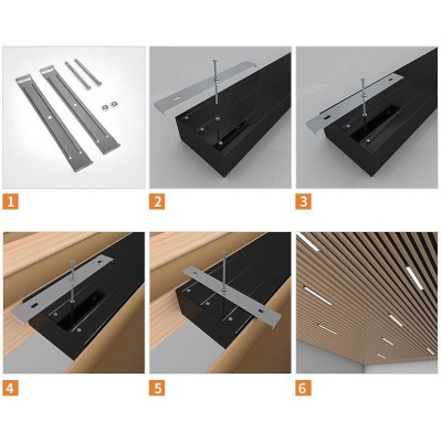 Đèn thả TEZ khung nhôm ánh sáng trắng trang trí văn phòng hiện đại