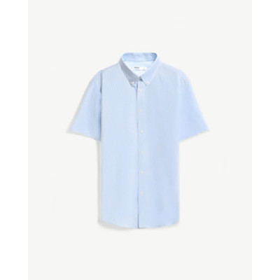 Áo sơ mi sọc ngắn tay vải oxford . Form Fitted - RT 10S25SHS001 | ROUTINE CÀ MAU