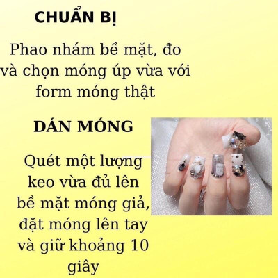 Keo Mini Dán Móng Giả Làm Nail Box, Set 10 Tuýp 2g, Nhanh Khô Tiện Lợi Nhỏ Gọn, Chất Lượng Cao, Dễ Sử Dụng Nữ keo  dán mỏng