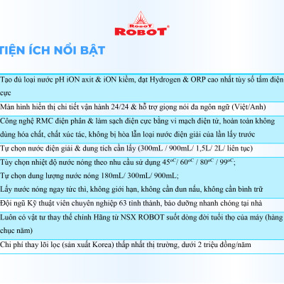 Máy Lọc Nước Điện Giải Ion Kiềm ROBOT IonKing 1113 Chế Độ Nóng Nguội Lạnh - Hàng Chính Hãng