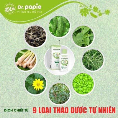 Nước tắm gội thảo dược cho bé Dr.Papie chai 500ml