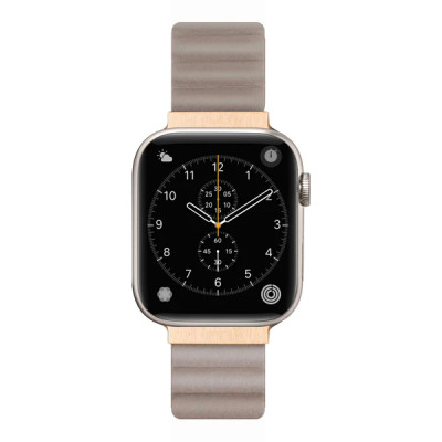 Dây LAUT Novi Luxe Cho Apple Watch Series 1~9/ SE/ Ultra 1/2 (42/44/45/49mm) Làm Từ Da Thuần Chay Mềm Mại Khóa Nam Châm Hàng Chính Hãng