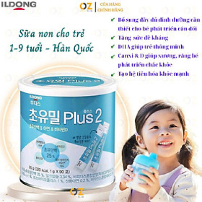 sữa non cho trẻ từ 1- 9 tuổi Ildong Hàn Quốc số 2  Giúp phát triển trí não, xương, răng và thị lực, tăng hệ miễn dịch, tạo hệ tiêu hóa khỏe mạnh - OZ Slim Store