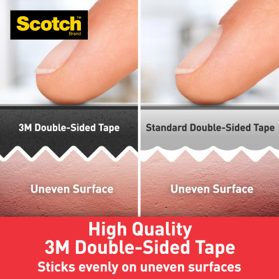 Băng keo cường lực 2 mặt màu xám khổ rộng 19mm Scotch 3M SB-BK414 - Nhiều kích thước, siêu dính, thẩm mỹ, chịu nhiệt cao