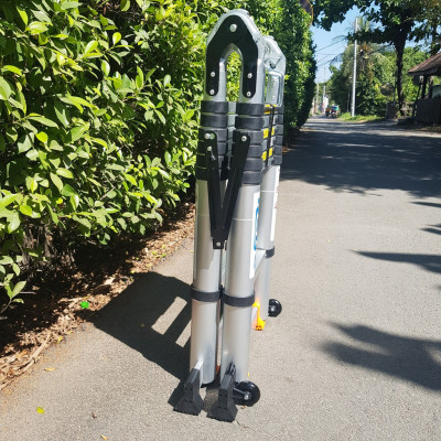 Thang Nhôm Rút Đa Năng Có Bánh Xe - 8.0 Mét