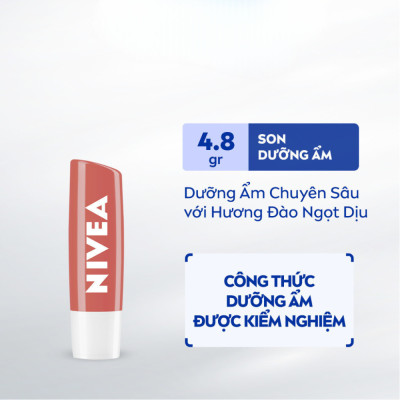 Son Dưỡng NIVEA Peach Shine Sắc Cam Hương Đào (4.8 g) - 85031
