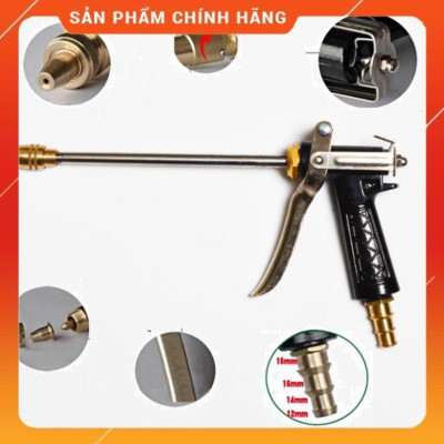 ️ Bộ dây vòi xịt nước rửa xe, tưới cây , tăng áp 3 lần, loại 7m,10m 206318 đầu đồng,cút đồng+ đai
